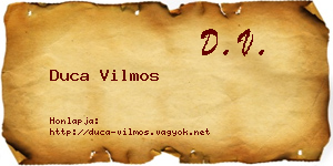 Duca Vilmos névjegykártya